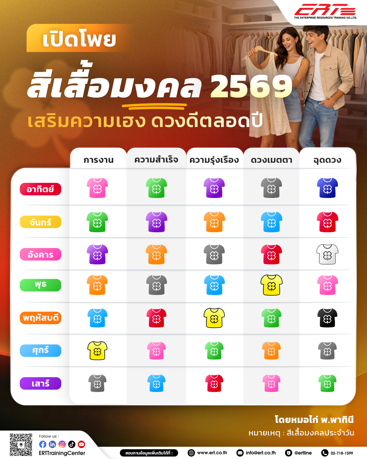 สีเสื้อมงคล 2569